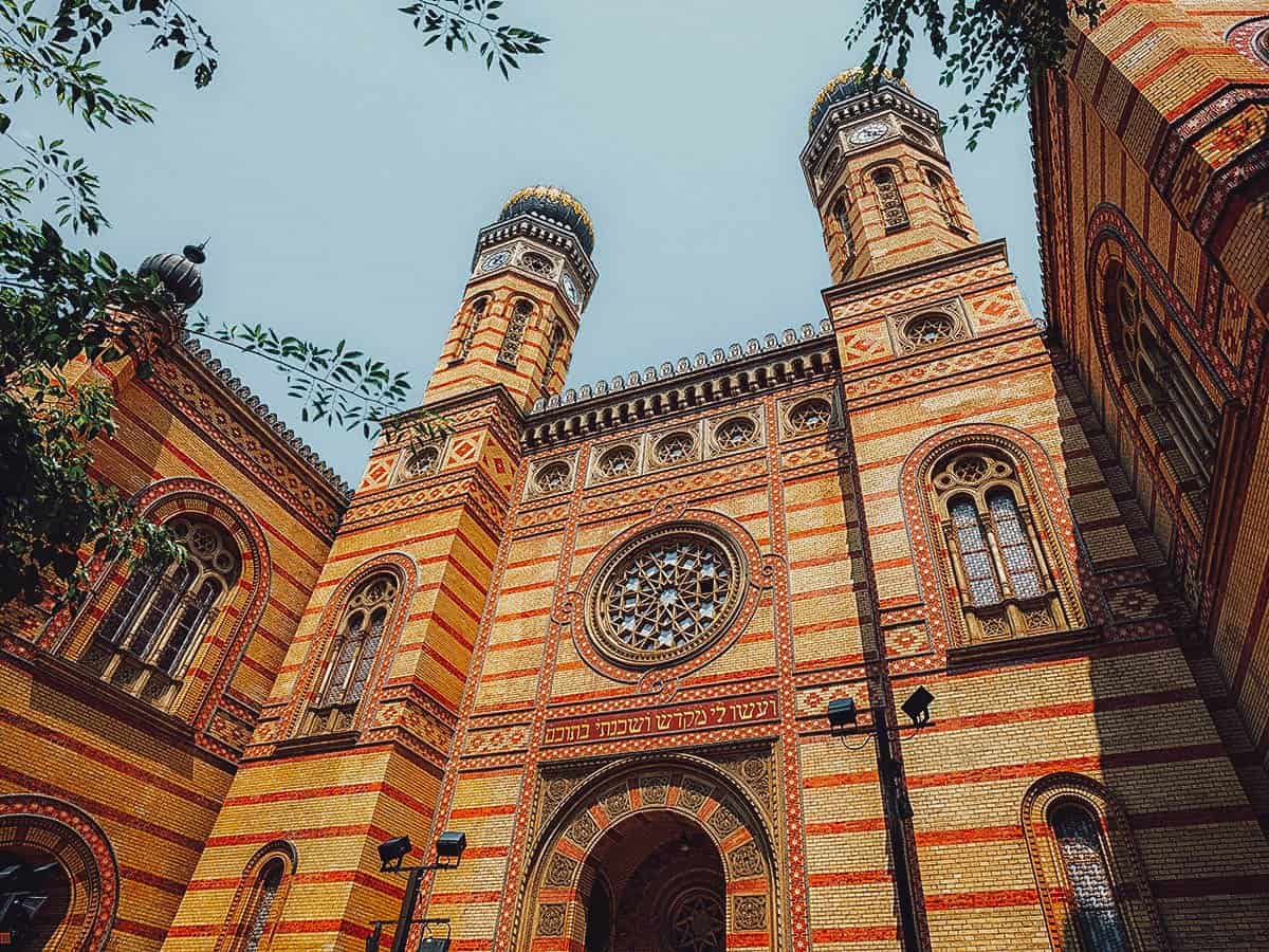 Exteriorul Marii Sinagogi din Budapesta, Ungaria