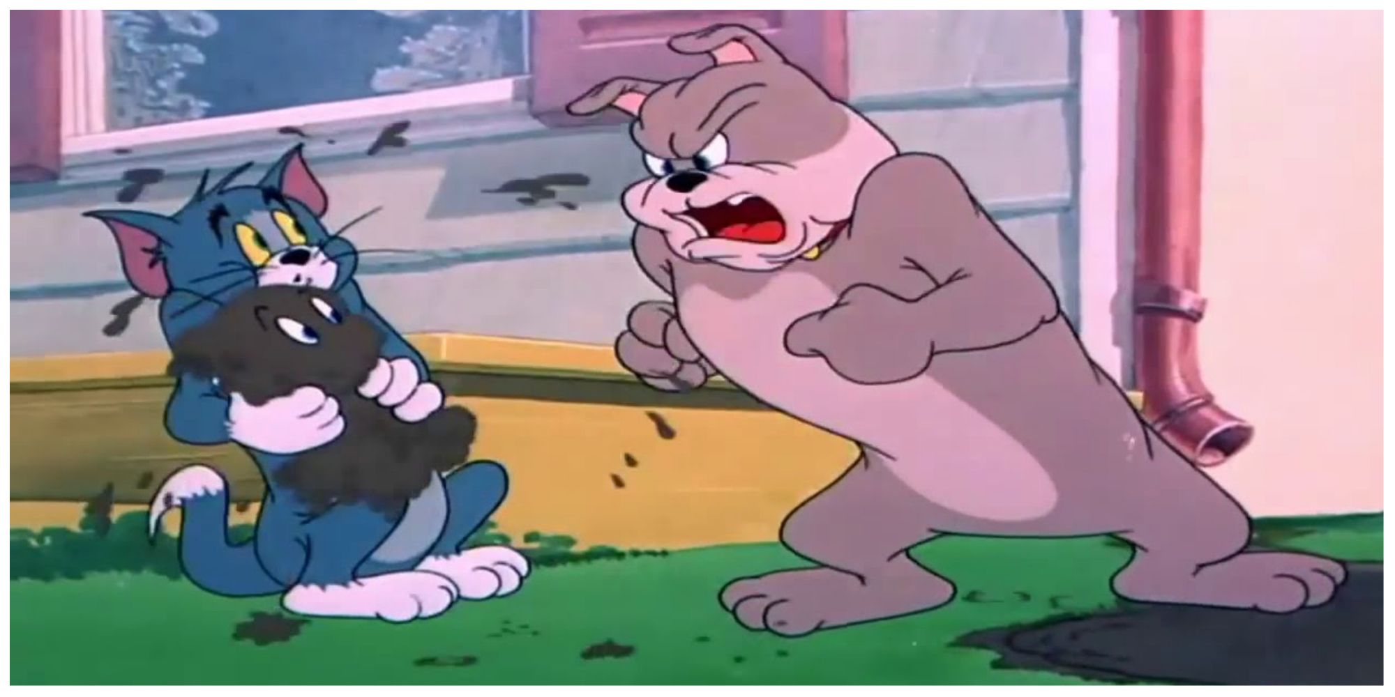 Tom si Spike in episodul Tom si Jerry Slicked Up Pup