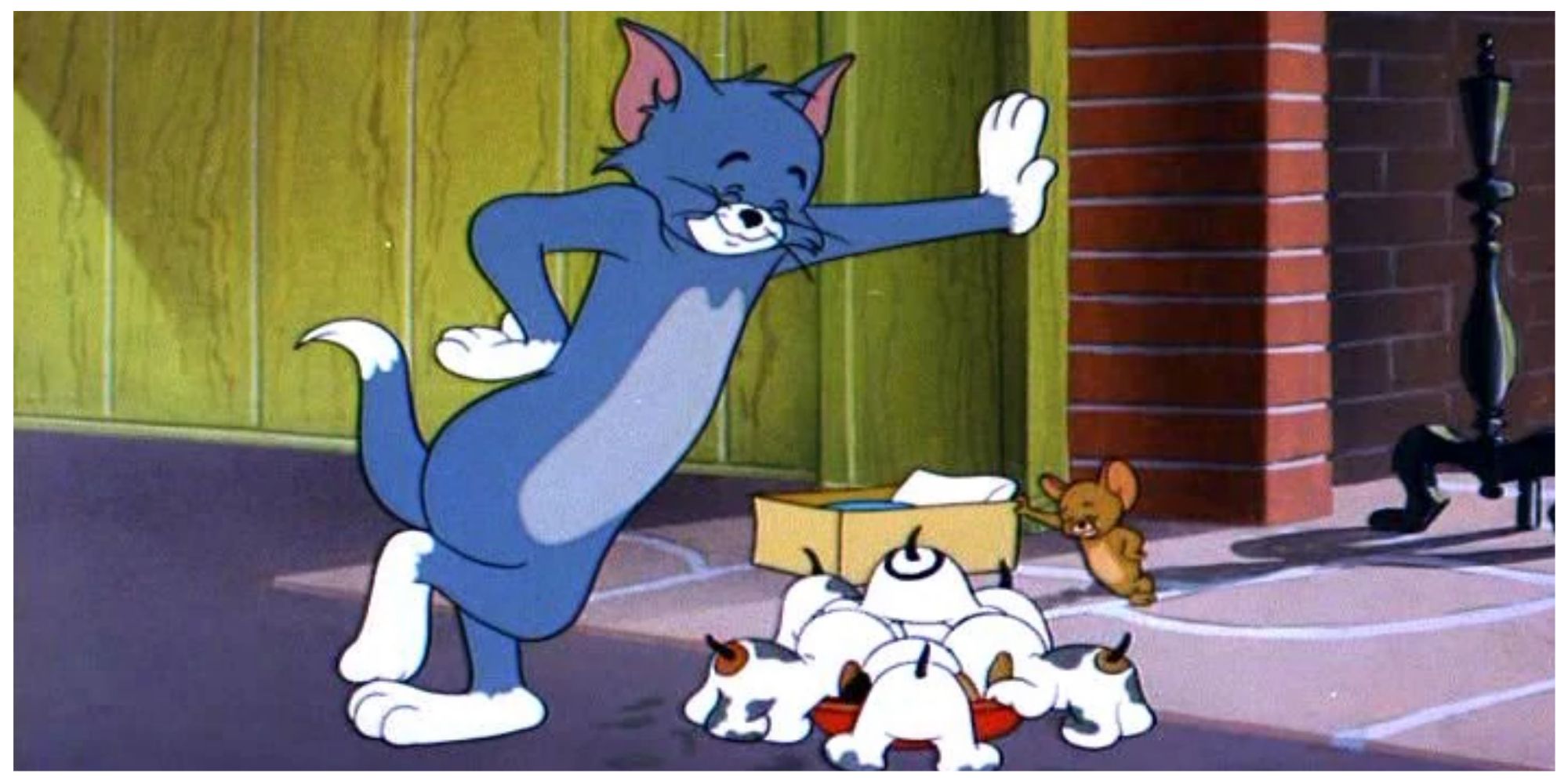 Tom si Jerry se inteleg in episodul Povestea catelului