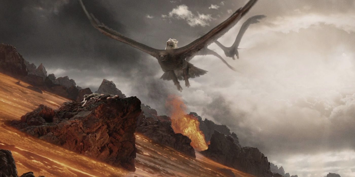 Vulturii ii salveaza pe Frodo si pe Sam dupa distrugerea Inelului