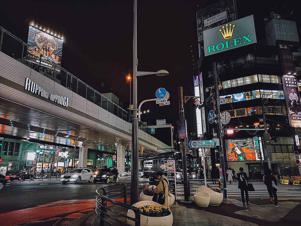 Roppongi din Tokyo