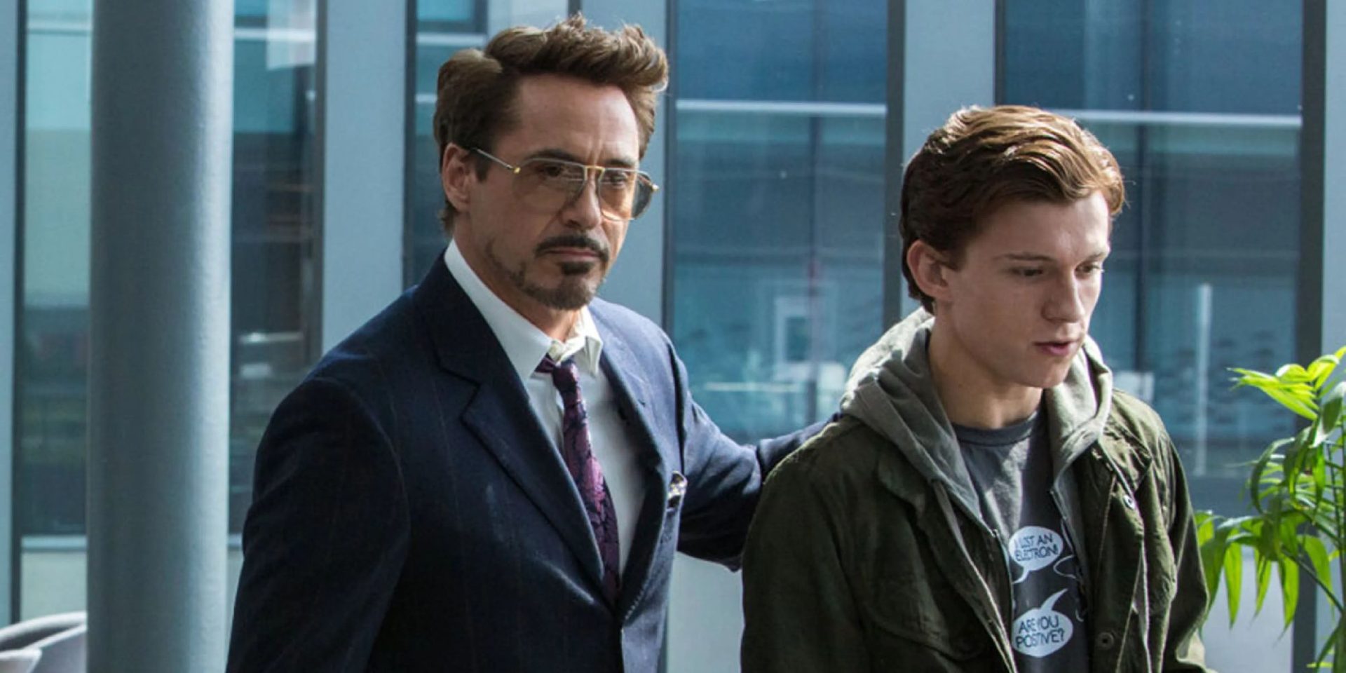 Tony Stark cu Peter Parker